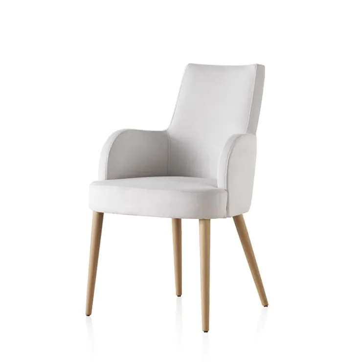 Lujosa Chaise De Salle à Manger|Chaise Salon*Brisa Bridge Fauteuil confortable en tissu et pieds bois
