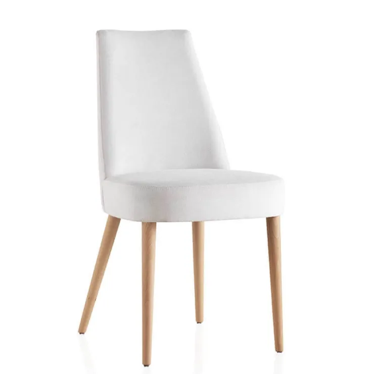 Lujosa Chaise De Salle à Manger|Chaise Salon*Brisa Chaise confortable en tissu pieds bois
