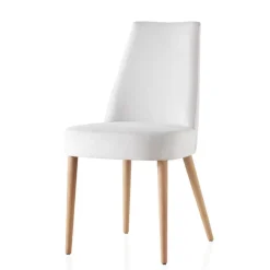 Lujosa Chaise De Salle à Manger|Chaise Salon*Brisa Chaise confortable en tissu pieds bois