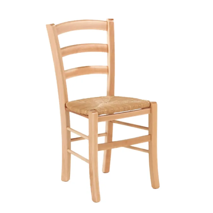 Chaise De Cuisine*Brocéliande Chaise de cuisine rustique en bois massif et paille