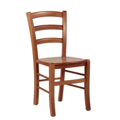 Chaise De Cuisine*Brocéliande Chaise de cuisine rustique en bois massif avec assise bois
