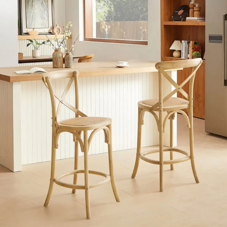 Tabouret Snack (assise +/- 65 Cm)|Tabouret De Bar (assise +/- 80 Cm)*CabaretTabouret snack style bistrot en bois
