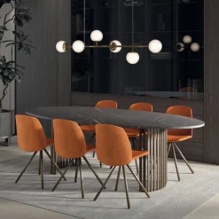 Perfecta Table De Salle à Manger*Canvas Grande table design ovale avec pieds ajourés
