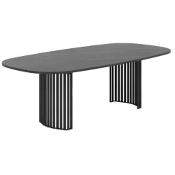 Perfecta Table De Salle à Manger*Canvas Grande table design rectangulaire aux bords arrondis avec pieds ajourés