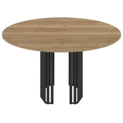 Perfecta Table De Salle à Manger*Canvas Table design ronde avec pied central en métal