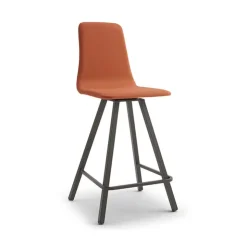 Europea Tabouret Snack (assise +/- 65 Cm)|Tabouret De Bar (assise +/- 80 Cm)*Carlos Tabouret snack pivotant rembourré avec pieds en métal