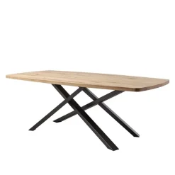 Corom export Table De Salle à Manger*Carte Table design en bois massif plateau tonneau et pied mikado