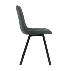 Chaise Salon|Chaise Pour Chambre*CarviChaise moderne matelassée en tissu avec pied en métal