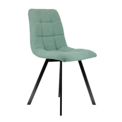 Chaise Salon|Chaise Pour Chambre*CarviChaise moderne matelassée en tissu avec pied en métal