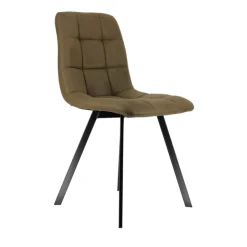 Chaise Salon|Chaise Pour Chambre*CarviChaise moderne matelassée en tissu avec pied en métal