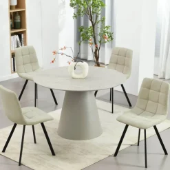Chaise Salon|Chaise Pour Chambre*CarviChaise moderne matelassée en tissu avec pied en métal
