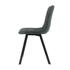 Chaise Salon|Chaise Pour Chambre*CarviChaise moderne matelassée en tissu avec pied en métal