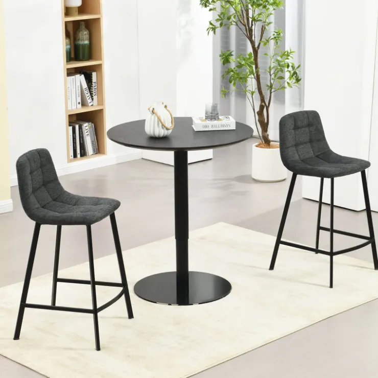 Tabouret Snack (assise +/- 65 Cm)|Tabouret De Bar (assise +/- 80 Cm)*CarviTabouret matelassé hauteur snack en tissu
