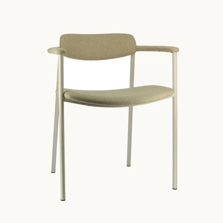 Perfecta Chaise De Salle à Manger|Fauteuil De Salon*Cassis Fauteuil moderne en tissu avec accoudoirs et pieds en métal