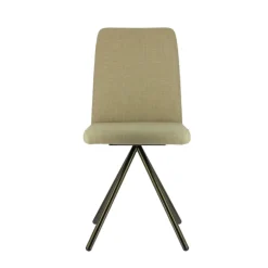 Perfecta Chaise De Salle à Manger*Charentes Chaise moderne en tissu et pieds métal