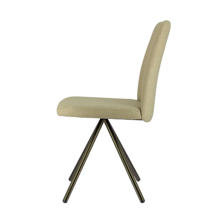 Perfecta Chaise De Salle à Manger*Charentes Chaise moderne en tissu et pieds métal