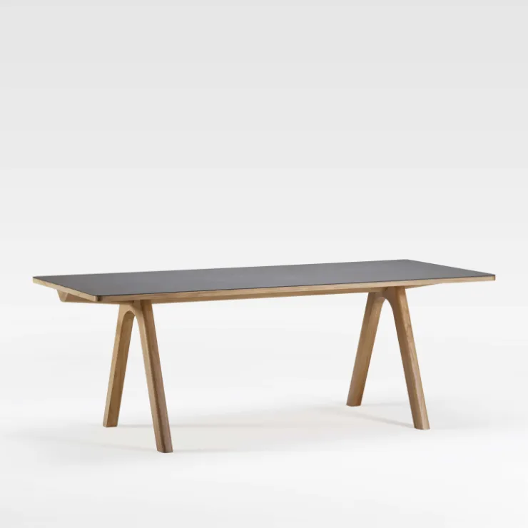 Dasras Table De Salle à Manger*Chevron Table de designer en céramique et bois