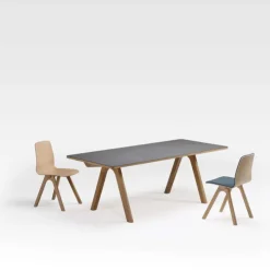 Dasras Table De Salle à Manger*Chevron Table de designer en céramique et bois
