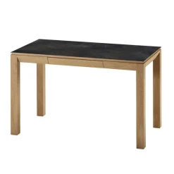 Dasras Table Pour Petit Espace|Bureau*Clarté Bureau en bois et céramique avec tiroir