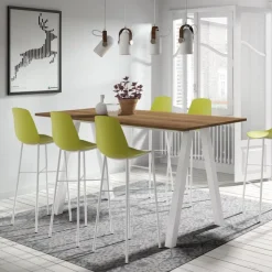 Perfecta Tabouret De Bar (assise +/- 80 Cm)*Cloe Tabouret de bar belge moderne avec coque en polypropylène et pieds en métal