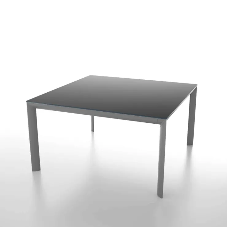 Dexo Table De Salle à Manger*Cocoon Table carrée extensible en verre trempé et métal