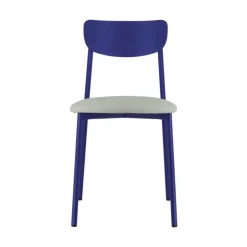 Carrier Chaise De Cuisine|Chaise De Salle à Manger*Colette ® Chaise française en métal avec assise en simili rembourrée
