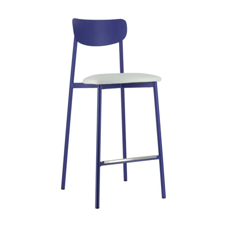 Carrier Tabouret Snack (assise +/- 65 Cm)|Tabouret De Bar (assise +/- 80 Cm)*Colette ® Tabouret snack français en métal avec assise en simili rembourrée
