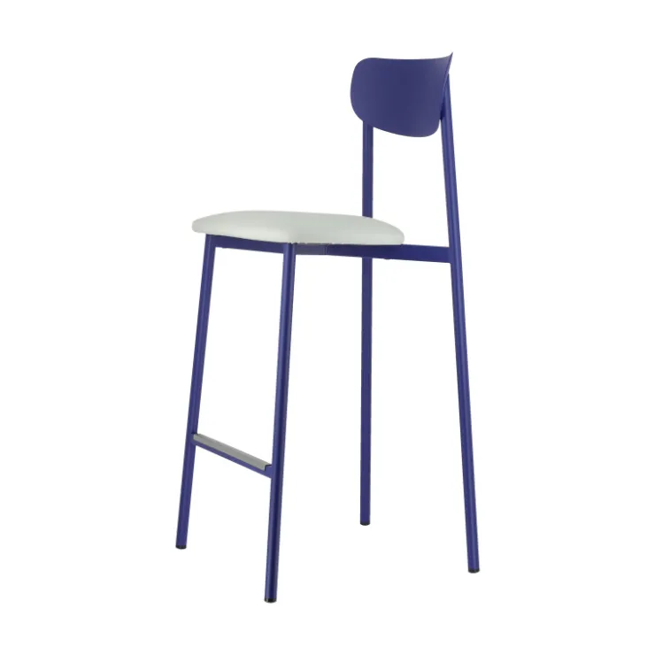 Carrier Tabouret Snack (assise +/- 65 Cm)|Tabouret De Bar (assise +/- 80 Cm)*Colette ® Tabouret snack français en métal avec assise en simili rembourrée