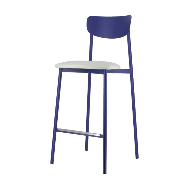 Carrier Tabouret Snack (assise +/- 65 Cm)|Tabouret De Bar (assise +/- 80 Cm)*Colette ® Tabouret snack français en métal avec assise en simili rembourrée