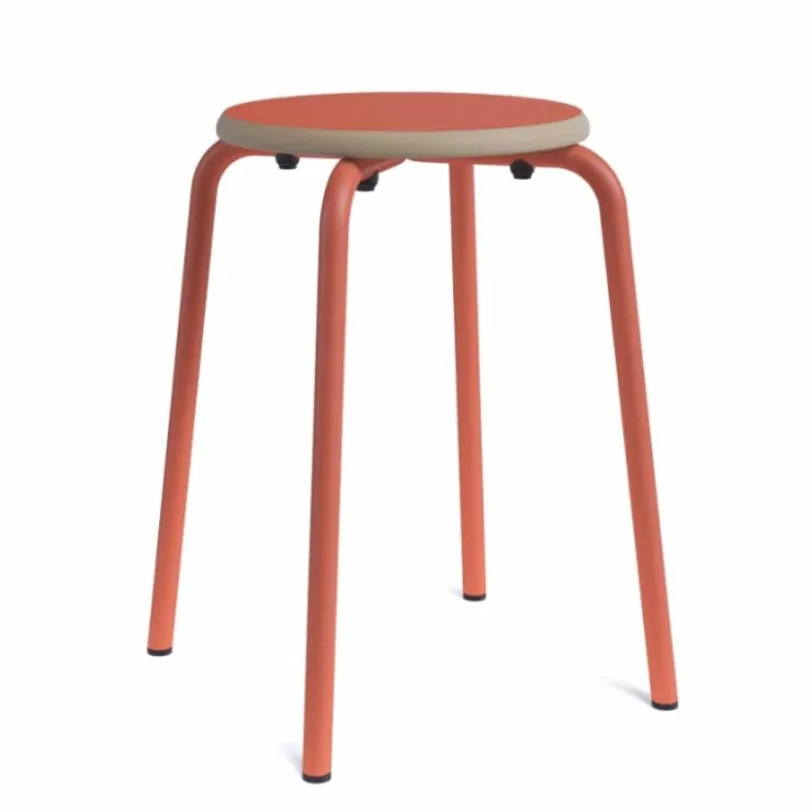 Perfecta Tabouret Bas (assise +/- 45 Cm)*Collège Tabouret bas vintage en métal et bois