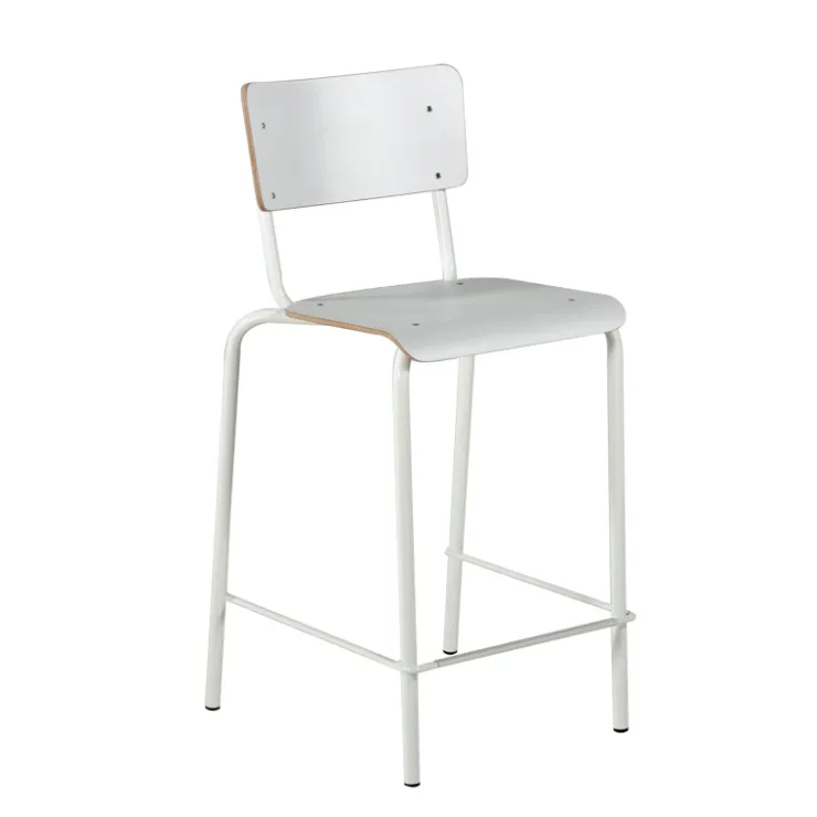 Perfecta Tabouret Snack (assise +/- 65 Cm)|Tabouret De Bar (assise +/- 80 Cm)*Collège Tabouret snack vintage avec dossier en bois et métal