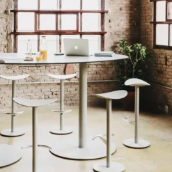 Enea Tabouret Snack (assise +/- 65 Cm)|Tabouret De Bar (assise +/- 80 Cm)*Coma ® Tabouret design en polypropylène et métal