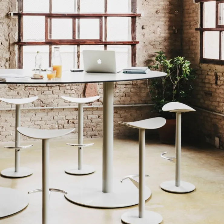 Enea Tabouret Snack (assise +/- 65 Cm)|Tabouret De Bar (assise +/- 80 Cm)*Coma ® Tabouret design en polypropylène et métal