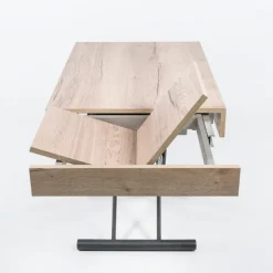 Altacom Table De Salon|Table Pour Petit Espace*Compact Table réglable en hauteur et extensible en mélaminé