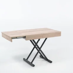 Altacom Table De Salon|Table Pour Petit Espace*Compact Table réglable en hauteur et extensible en mélaminé