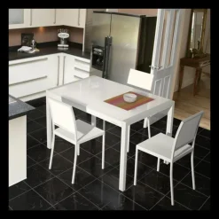 Cancio Table De Cuisine*Concept métal Table en verre extensible