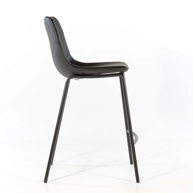 Tabouret Snack (assise +/- 65 Cm)|Tabouret De Bar (assise +/- 80 Cm)*CoqueTabouret coque snack en synthétique et pieds en métal Noir