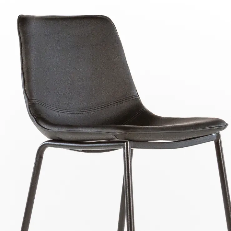 Tabouret Snack (assise +/- 65 Cm)|Tabouret De Bar (assise +/- 80 Cm)*CoqueTabouret coque snack en synthétique et pieds en métal Noir
