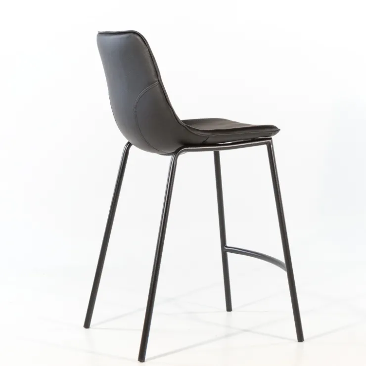 Tabouret Snack (assise +/- 65 Cm)|Tabouret De Bar (assise +/- 80 Cm)*CoqueTabouret coque snack en synthétique et pieds en métal Noir
