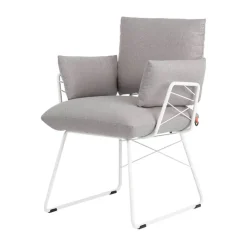 Mobitec Chaise De Salle à Manger|Fauteuil De Salon*Cosy ® Fauteuil design confortable assise en tissu et pieds en métal