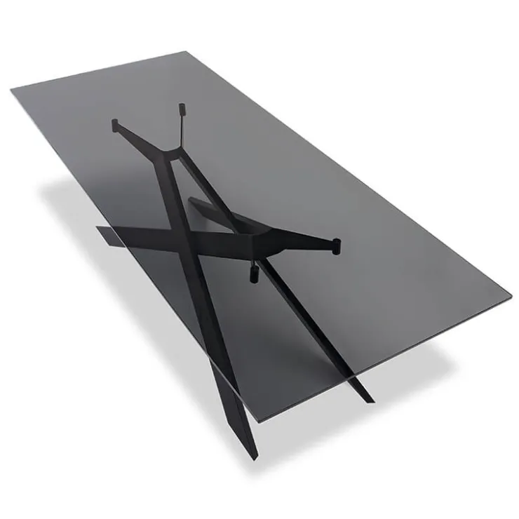 Sovet Italia Table De Salle à Manger*Cross Sovet® Table de salle à manger design en verre et métal