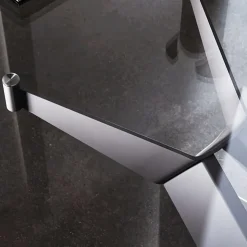 Sovet Italia Table De Salle à Manger*Cross Sovet® Table de salle à manger design en verre et métal