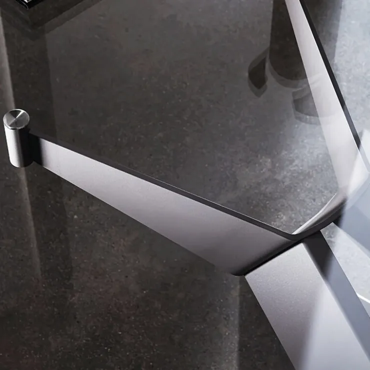 Sovet Italia Table De Salle à Manger*Cross Sovet® Table de salle à manger design en verre et métal