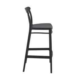 Tabouret De Bar (assise +/- 80 Cm)*Cross Tabouret de bar moderne avec dossier en polypropylène