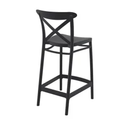 Tabouret Snack (assise +/- 65 Cm)|Tabouret De Bar (assise +/- 80 Cm)*Cross Tabouret snack moderne en polypropylène avec dossier