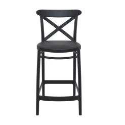 Tabouret Snack (assise +/- 65 Cm)|Tabouret De Bar (assise +/- 80 Cm)*Cross Tabouret snack moderne en polypropylène avec dossier