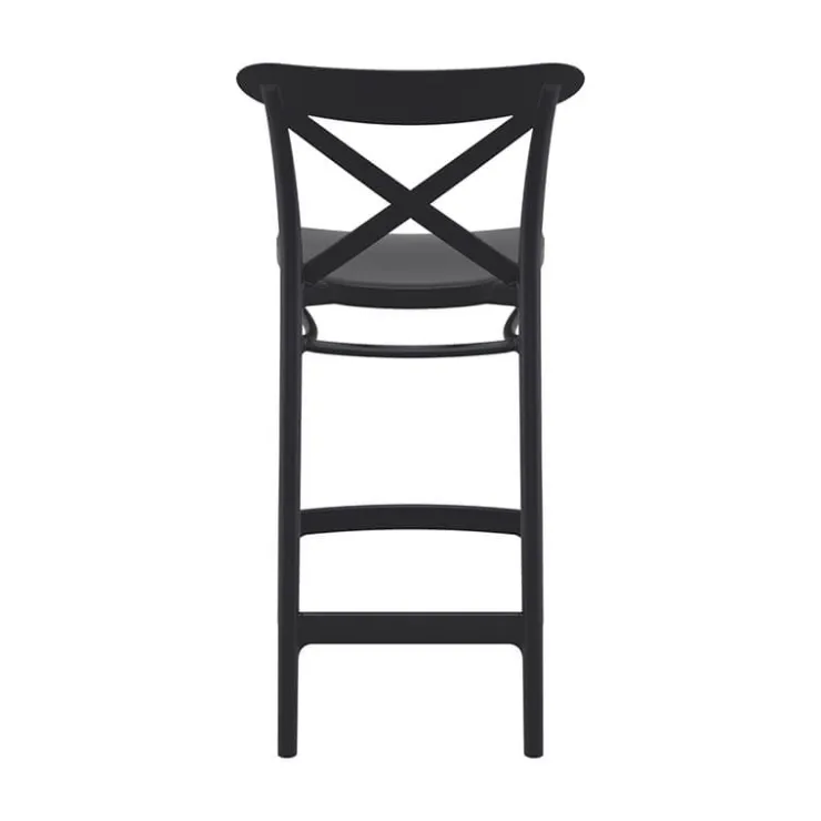 Tabouret Snack (assise +/- 65 Cm)|Tabouret De Bar (assise +/- 80 Cm)*Cross Tabouret snack moderne en polypropylène avec dossier