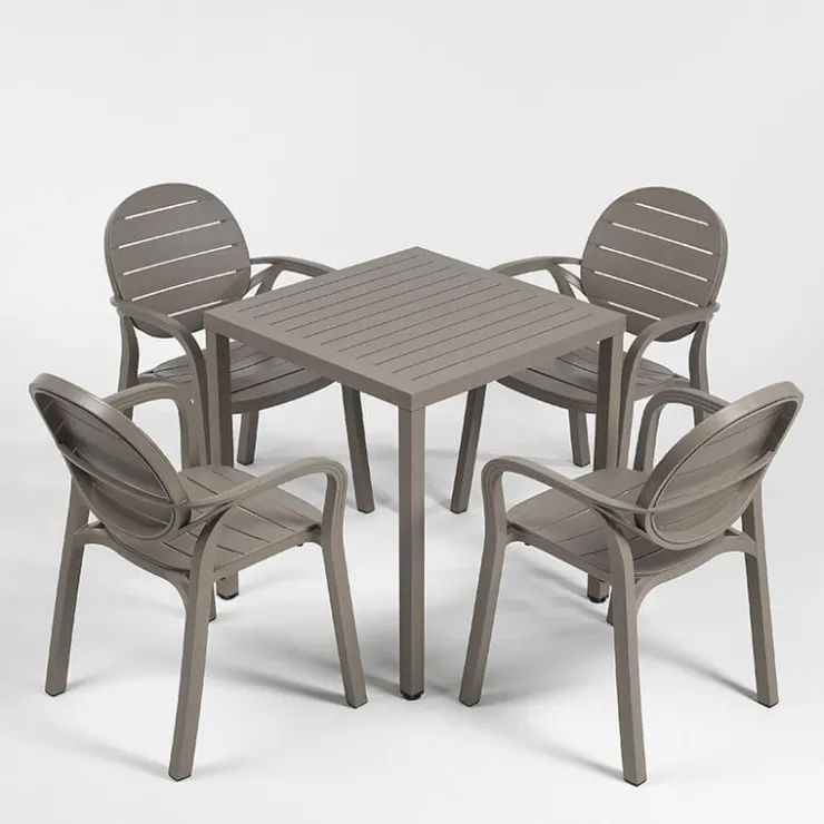 Table De Jardin*Cube Table de jardin réglable en hauteur carrée fabriquée en Italie