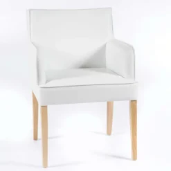 Sessio Chaise De Cuisine|Chaise De Salle à Manger*Diem Fauteuil contemporain rembourré en synthétique pieds en bois