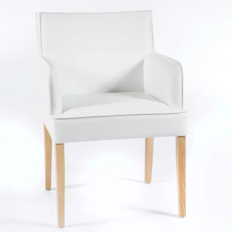 Sessio Chaise De Cuisine|Chaise De Salle à Manger*Diem Fauteuil contemporain rembourré en synthétique pieds en bois